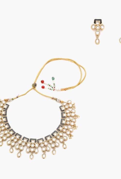 ESTELE Embellished Necklace and Earrings Set