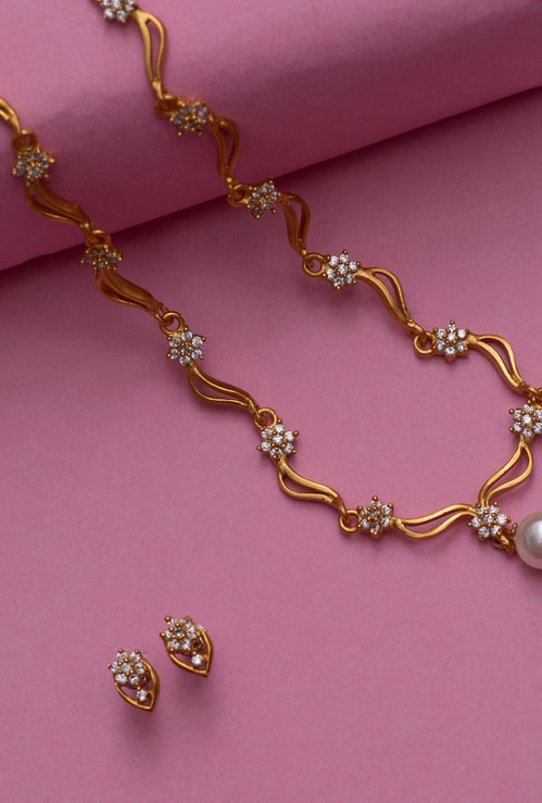 ESTELE Embellished Necklace and Earrings Set