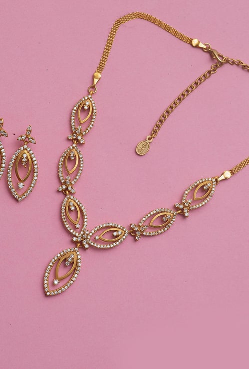 ESTELE Embellished Necklace and Earrings Set