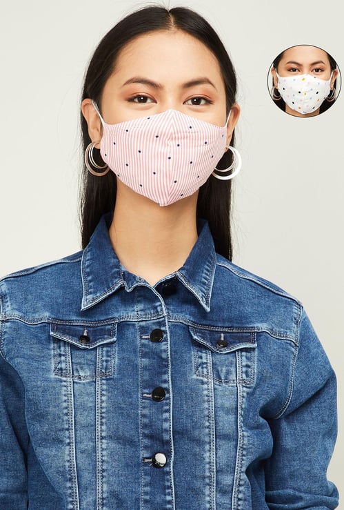 GINGER Women Printed Face Mask - Pack of 2