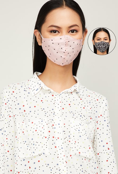 GINGER Women Printed Face Mask - Set of 2