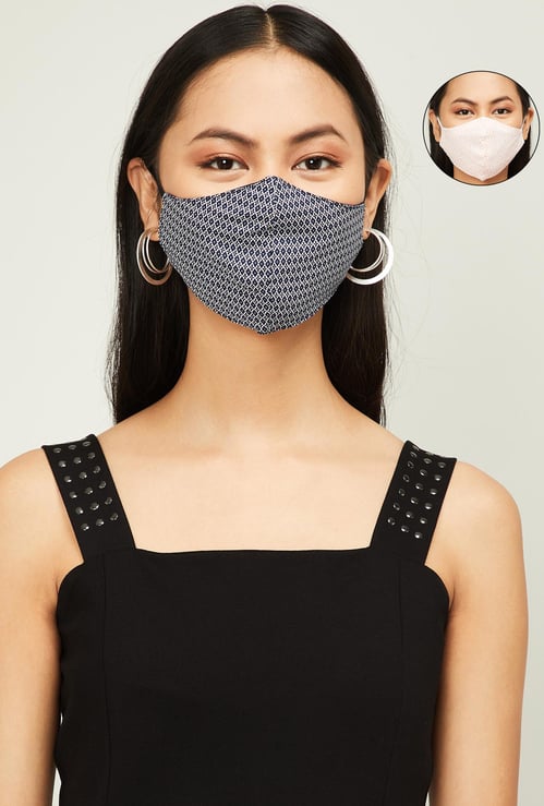 GINGER Women Printed Face Mask - Set of 2