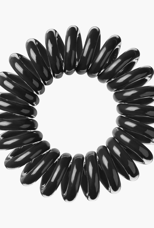 INVISIBOBBLE Women Solid True Black Coiled Hair Ring- Pack of 3