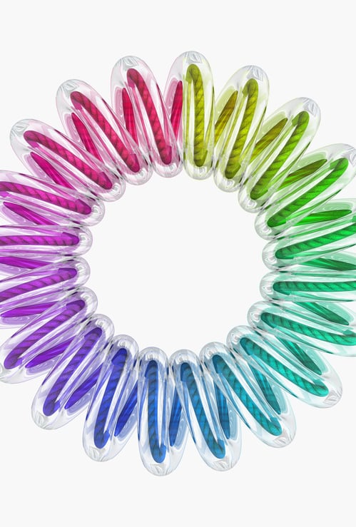 INVISIBOBBLE Girls Magic Rainbow Coiled Hair Ring- Pack of 3