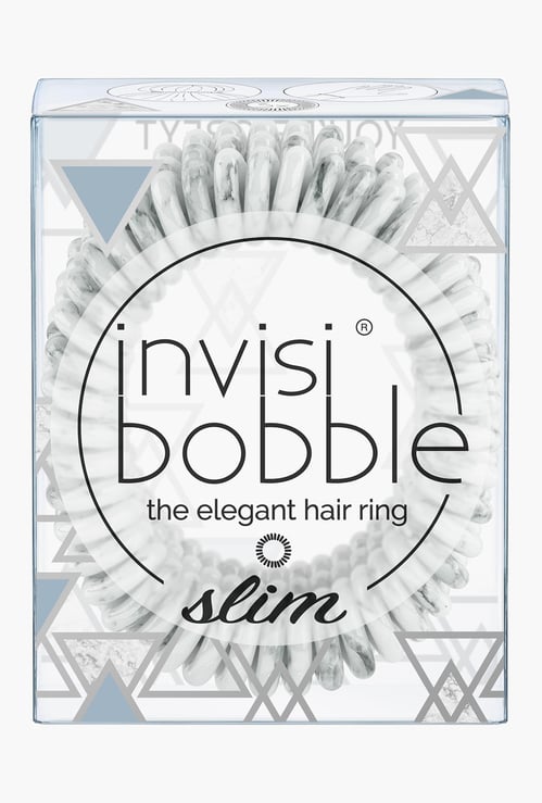 INVISIBOBBLE Women Printed Marblelous Slim Coiled Hair Ring- Pack of 3