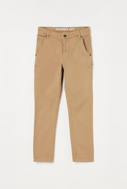 BOSSINI Boys Solid Skinny Fit Casual Trousers