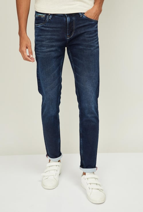 KILLER Men Stonewashed Slim Straight Jeans