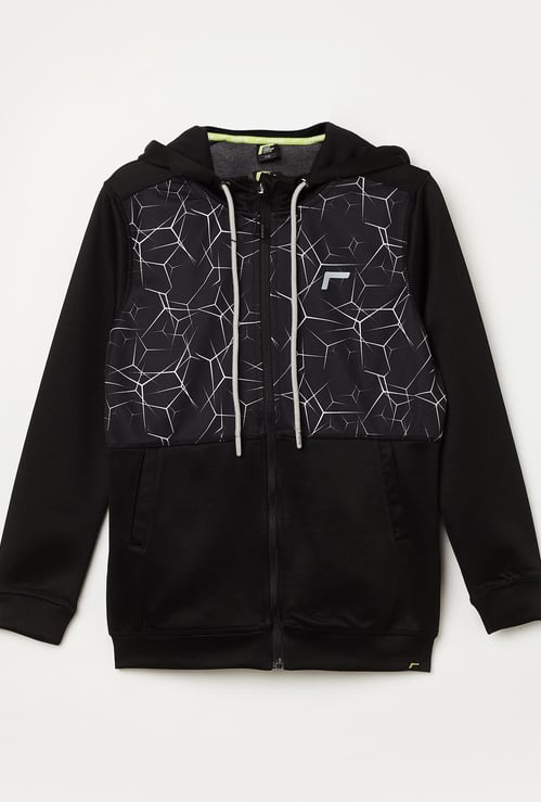 FAME ACTIVE Boys Printed Hooded Sweatshirt