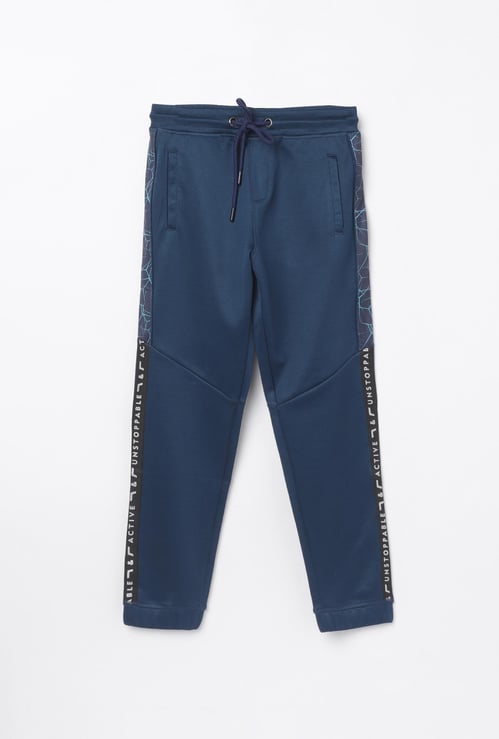FAME ACTIVE Boys Placement Printed Slim Fit Joggers