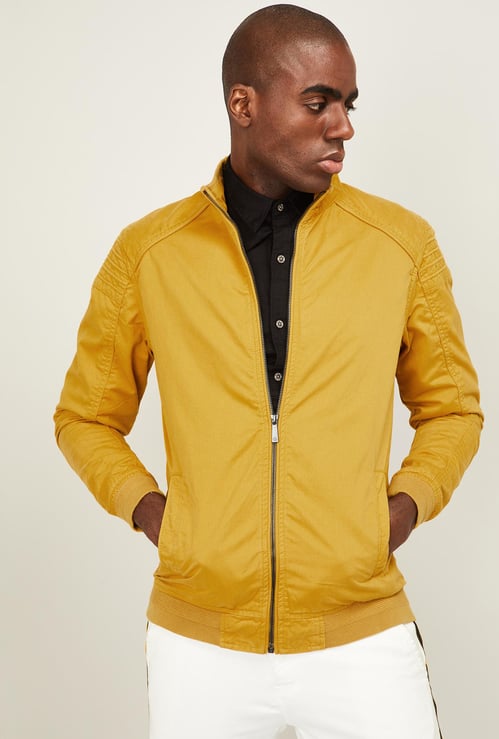 BOSSINI Men Solid Bomber Jacket
