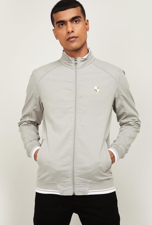 UCLA Men Solid Full Sleeve Bomber Jacket