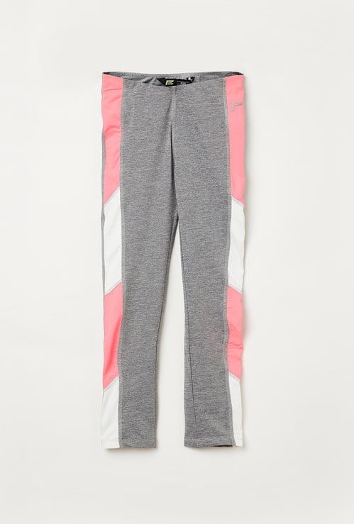 FAME ACTIVE Girls Colourblock Elasticated Leggings