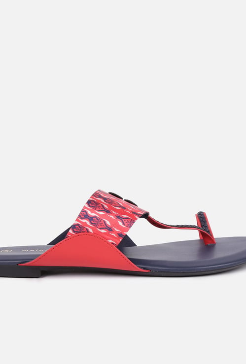 MELANGE Women Printed Ring-Toe Flats