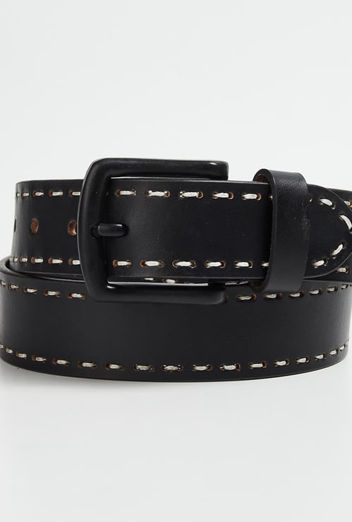 FAME FOREVER Men Textured Faux Leather Belt