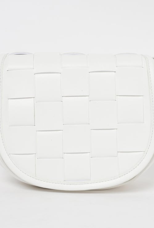 CODE Women Textured Flap-Closure Sling Bag