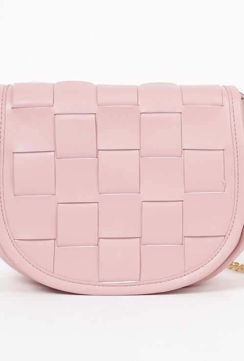 CODE Women Textured Flap-Closure Sling Bag