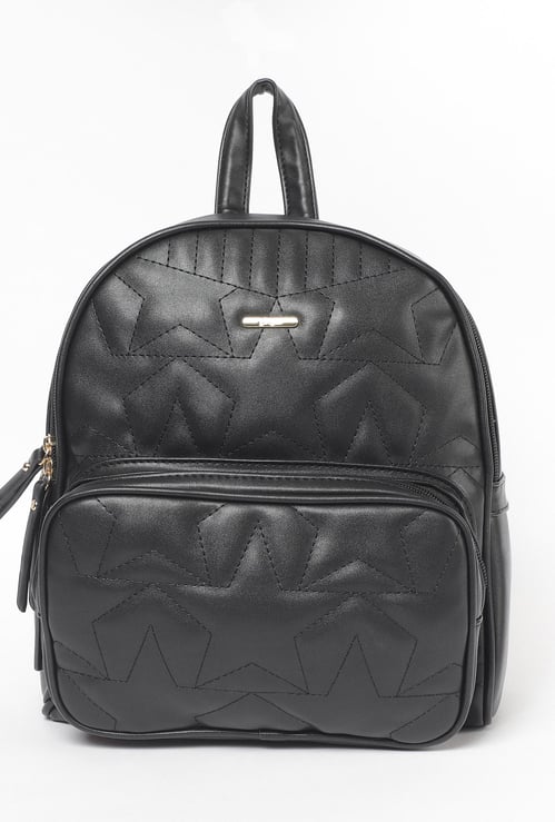 GINGER Women Textured Zip-Closure Backpack