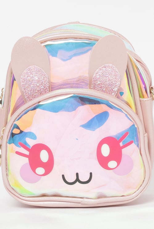 GINGER Girls Printed Zip-Closure Backpack
