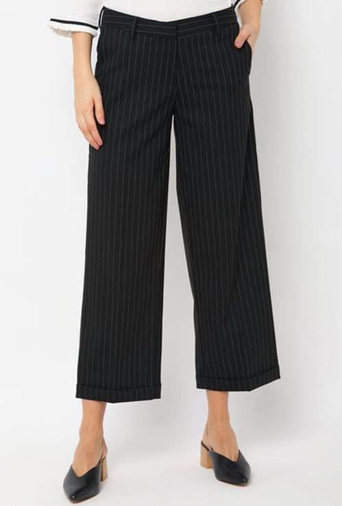 ALLEN SOLLY Women Striped Trousers