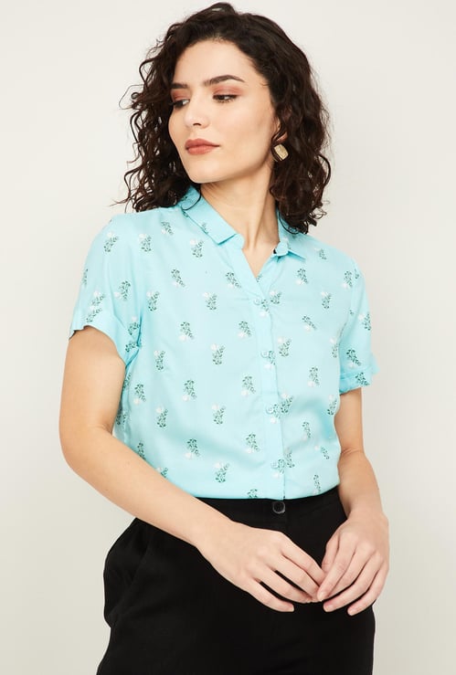 ALLEN SOLLY Women Printed Regular Fit Shirt