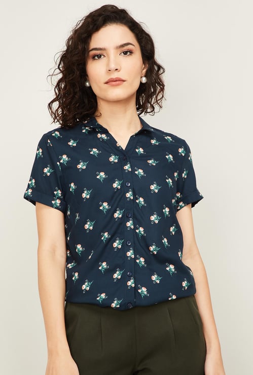 ALLEN SOLLY Women Printed Regular Fit Shirt