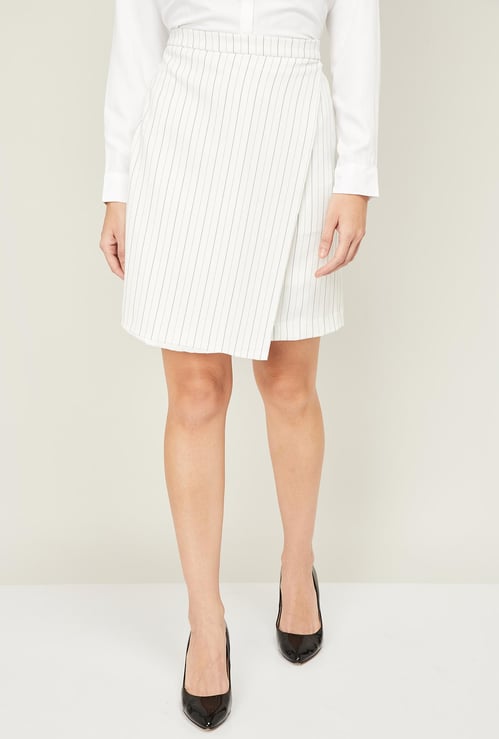 ALLEN SOLLY Women Striped Skirt