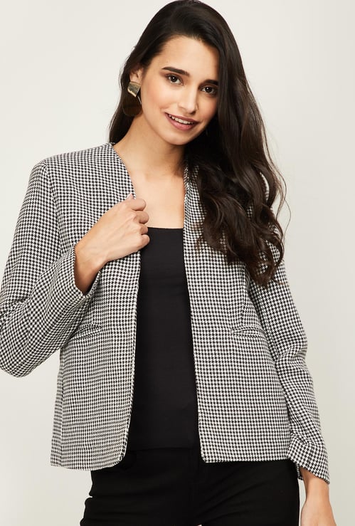 FABALLEY Women Printed Full Sleeves Blazer