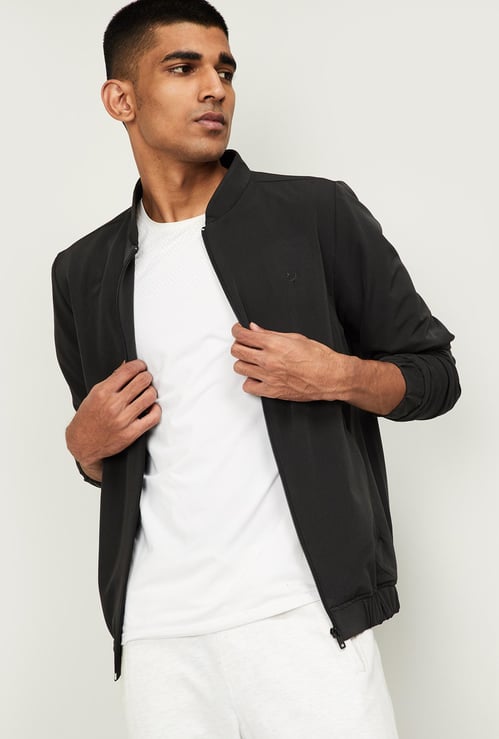 ALLEN SOLLY Men Solid Full Sleeves BomberJacket