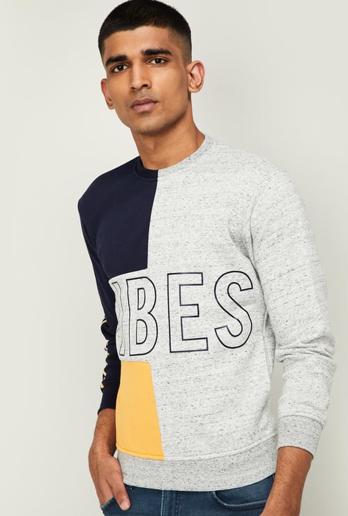 STATUS QUO Men Printed Full Sleeves Sweatshirt