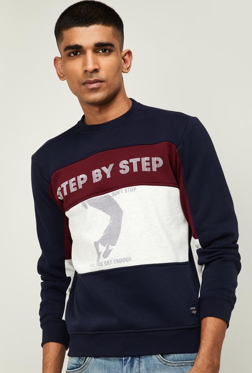 STATUS QUO Men Printed Full Sleeves Sweatshirt