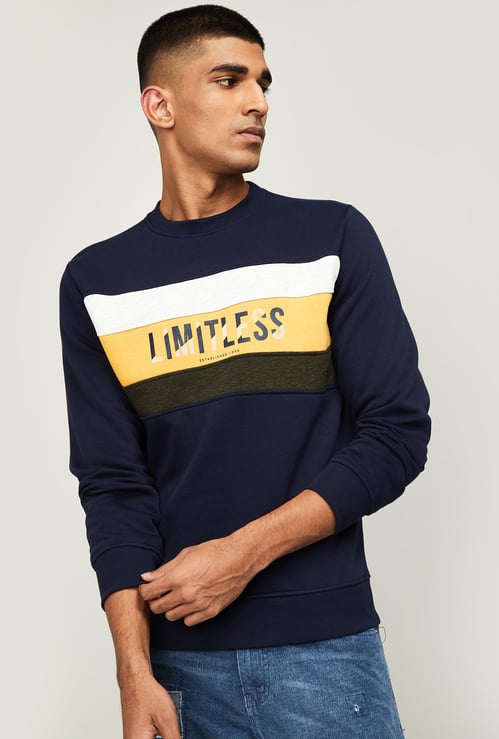 STATUS QUO Men Printed Full Sleeves Sweatshirt
