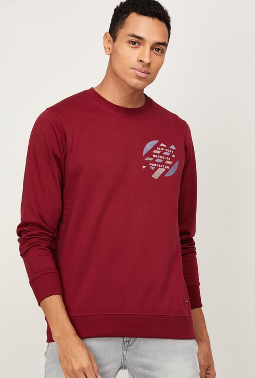 PARX Men Printed Crew Neck Sweatshirt
