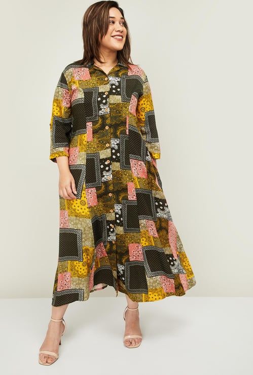 NEXUS Women Plus-Size Printed Maxi Dress