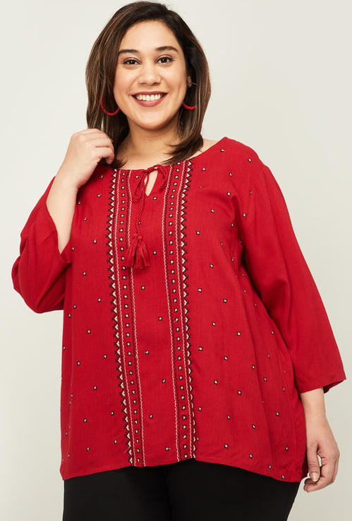 NEXUS Women Plus-Size Embroidered Top