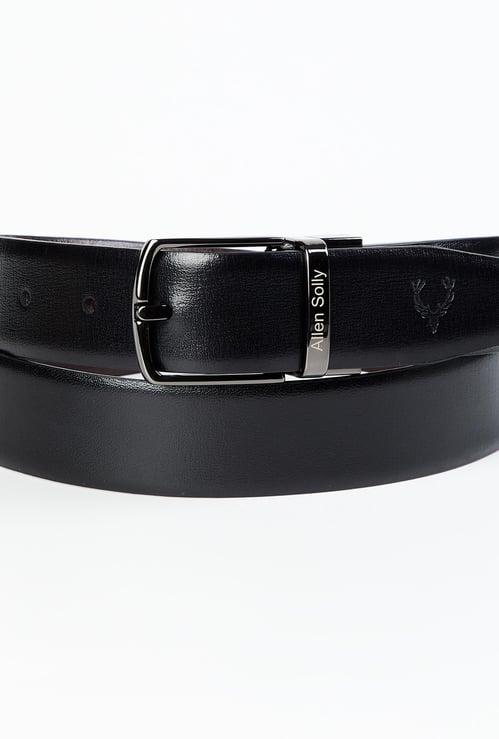 ALLEN SOLLY Men Solid Casual Leather Belt