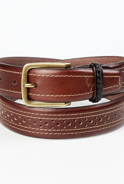 ALLEN SOLLY Men Perforated Casual Belt