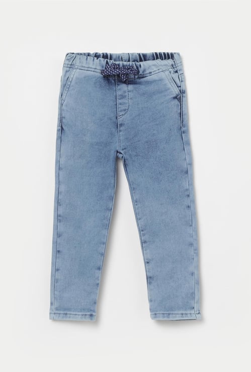 JUNIORS Boys Light-Washed Slim Fit Jeans