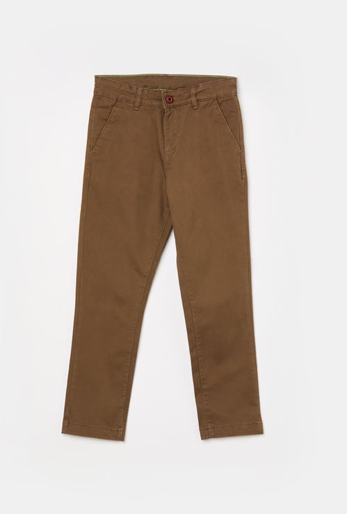 BOSSINI Boys Solid Casual Trousers