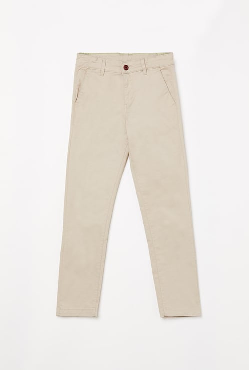 BOSSINI Boys Solid Casual Trousers