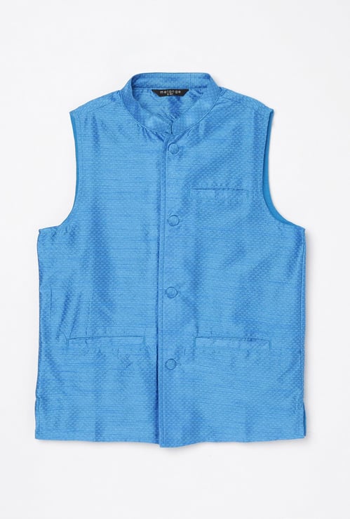 MELANGE Boys Textured Waistcoat