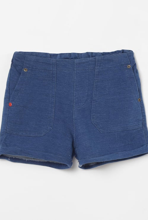 DENIMIZE Girls Solid Knit Shorts