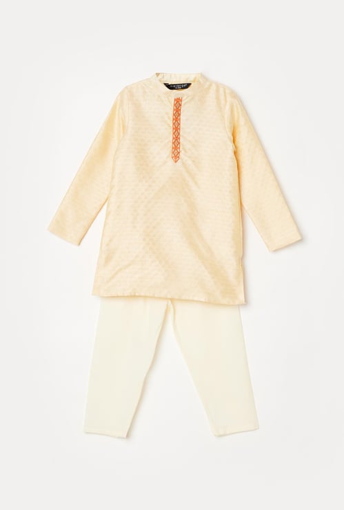 MELANGE Boys Printed Kurta with Solid Pyjamas