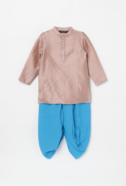 MELANGE Boys Printed Kurta with Dhoti Pants