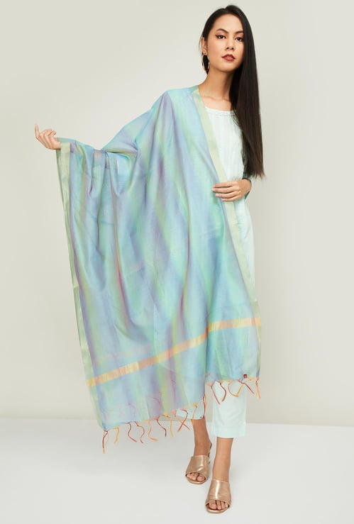 BIBA Women Solid Tassel Detailed Dupatta