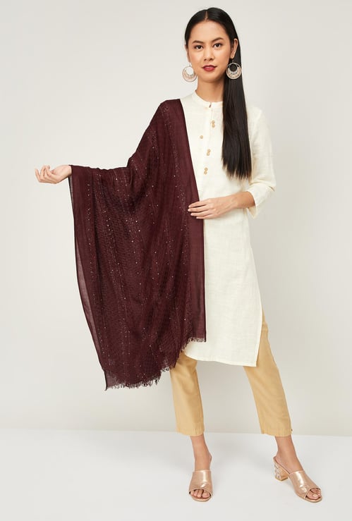 MELANGE Women Embellished Dupatta