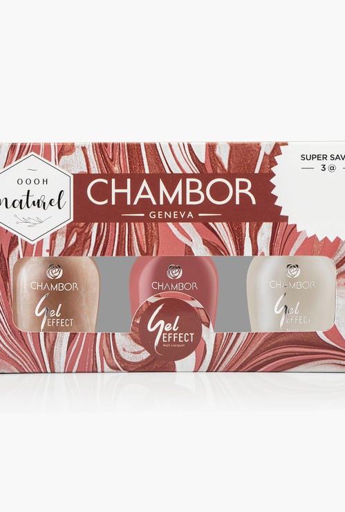 CHAMBOR Gel Effect Nail Lacquer Set - Oooh Naturel