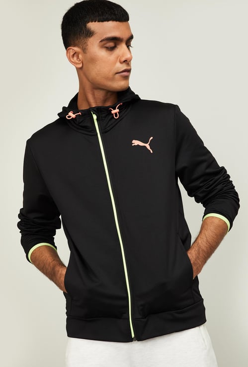 PUMA Men Solid Hooded Sweatshirt