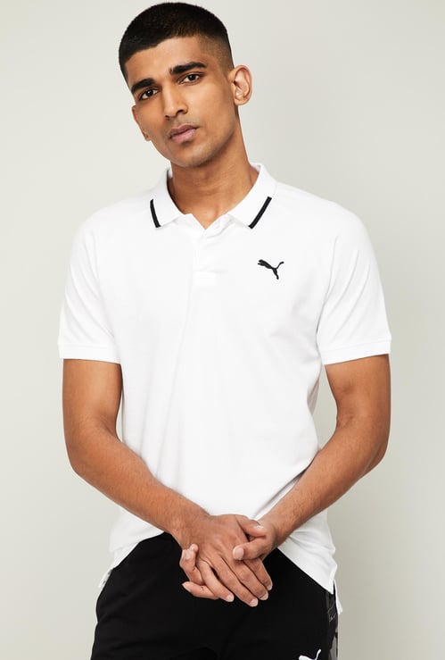PUMA Men Solid Slim Fit Polo T-shirt