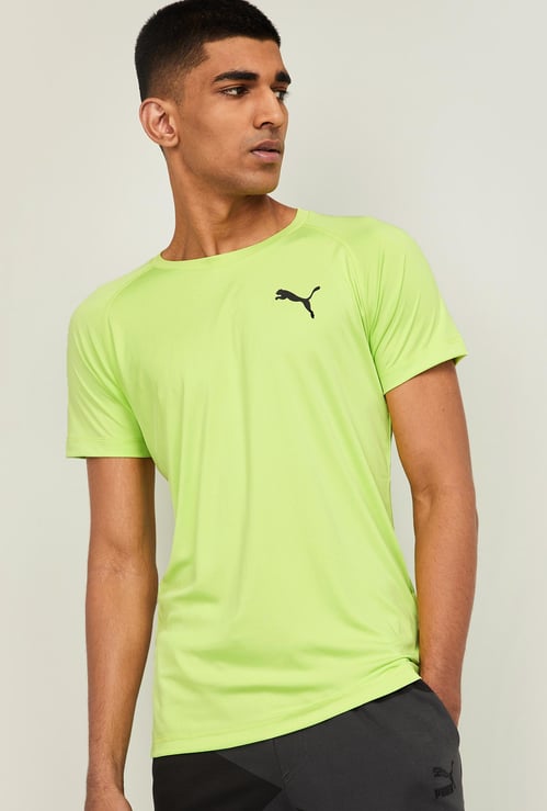 PUMA Men Solid Regular Fit Crew Neck T-shirt