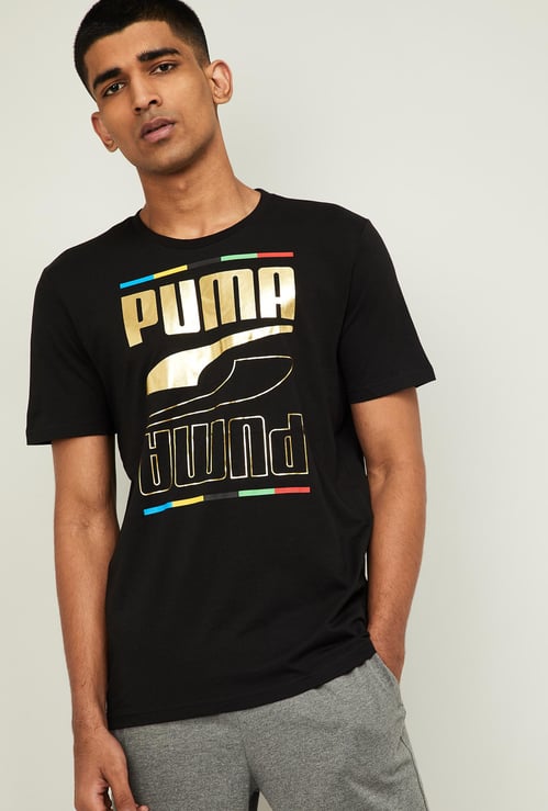 PUMA Men Printed Crew Neck T-shirt
